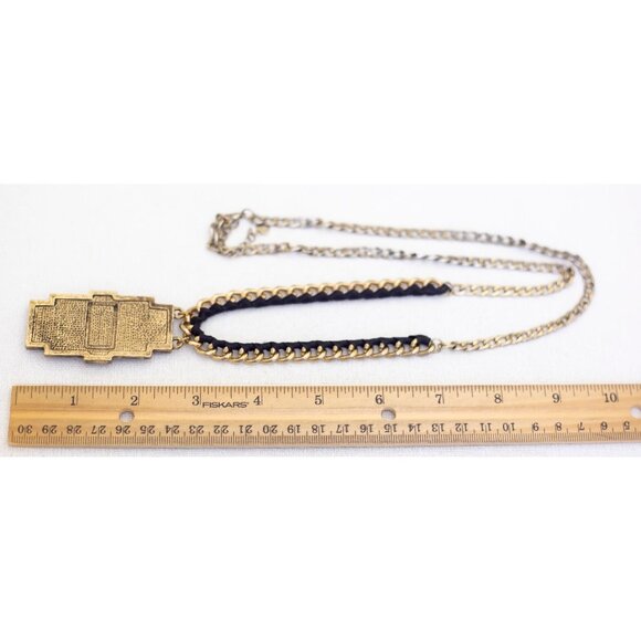 18 inch, Vintage Circular Hoop Pendant Stylish Large Necklace - A26 - Picture 3 of 3